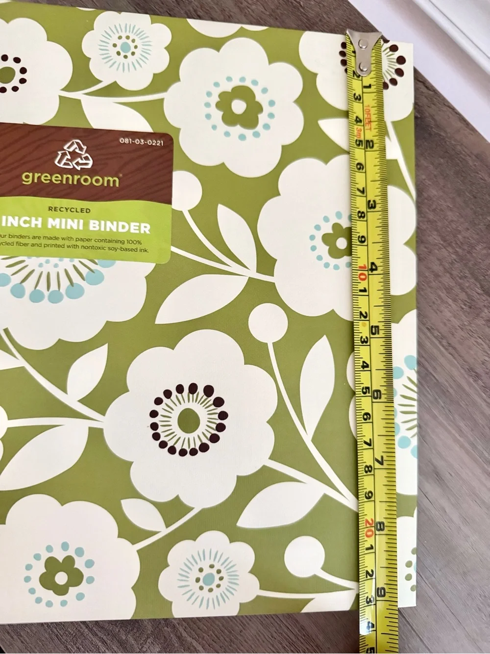 Greenroom Mini Binder in Olive Floral